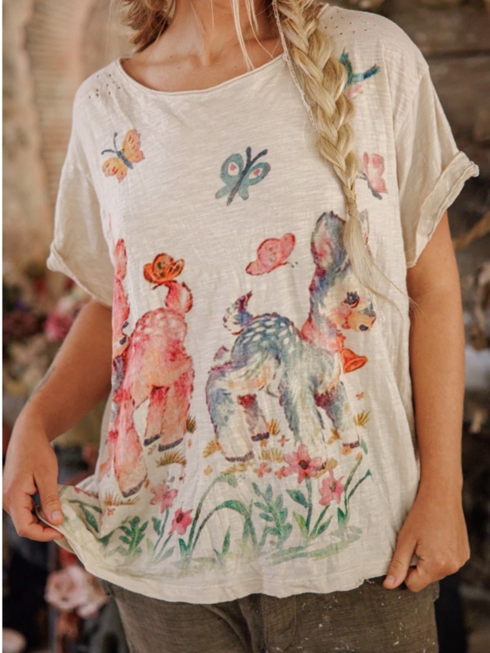 Magnolia Pearl Frolic Tee TOP 2330 Moonlight NWT OS